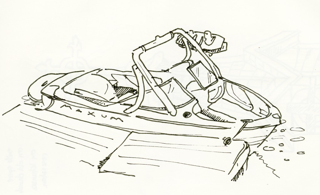 The Purdy's fancy-pants ski boat.